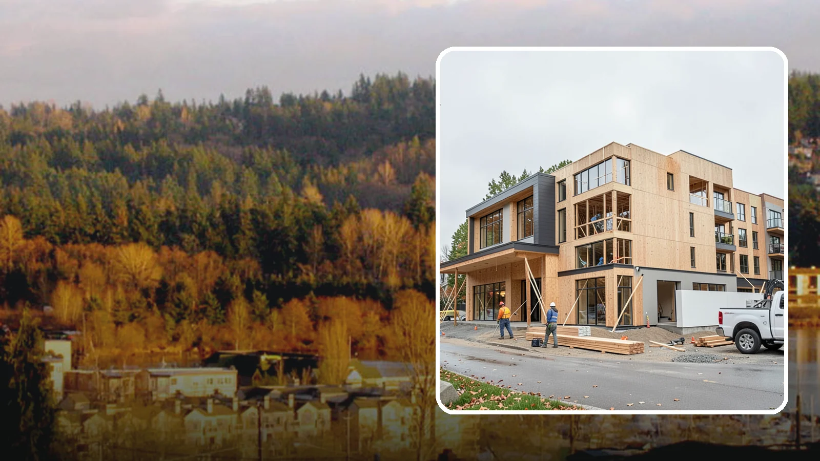 Mixed-Use Construction in Kenmore, King County, WA - Ground-up buildings that combine ground-floor commercial with residential units above.