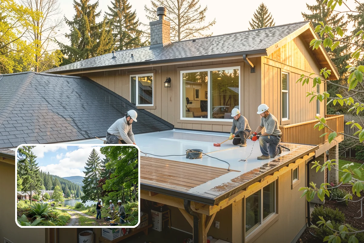 Mixed-Use Construction in Lake Forest Park, King County, WA - Efficient use of urban infill parcels