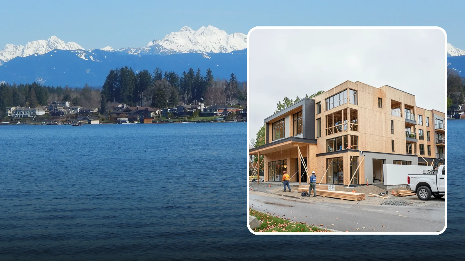 Mixed-Use Construction in Lake Stevens, Snohomish County, WA - Ground-up buildings that combine ground-floor commercial with residential units above.