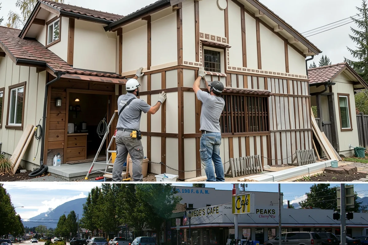 Mixed-Use Construction in North Bend, King County, WA - We stage foundation and framing through summer so the structure is dried-in before the wet season sets in.