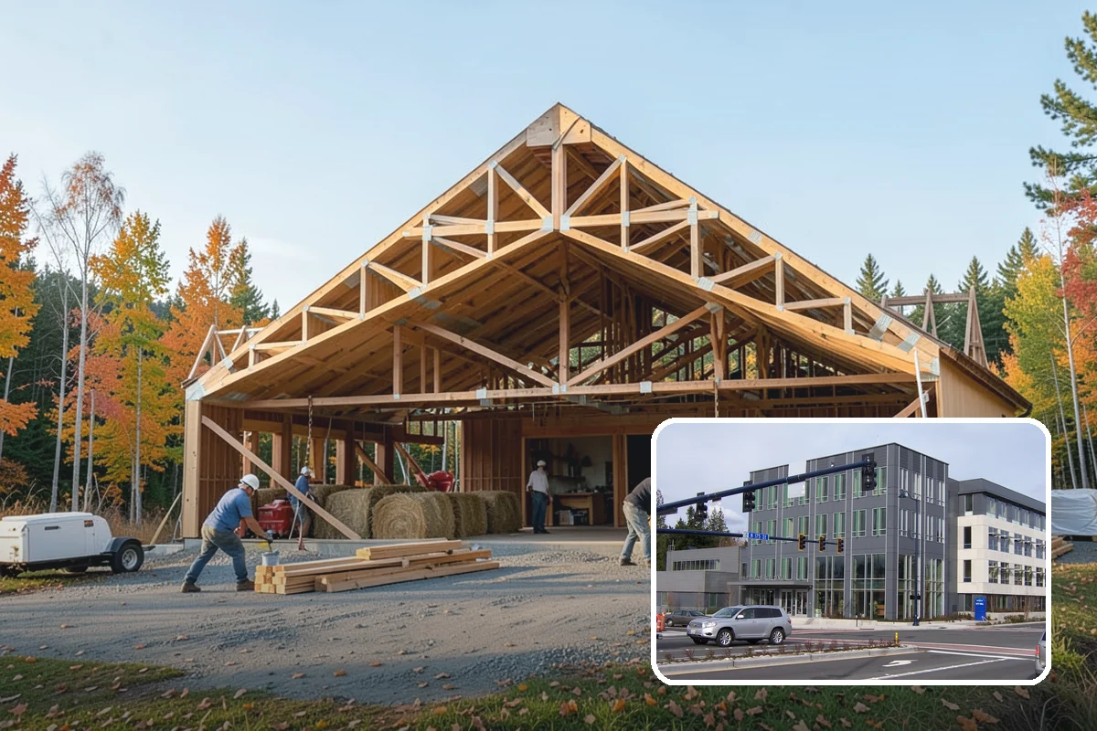 Mixed-Use Construction in Shoreline, King County, WA - Efficient use of urban infill parcels
