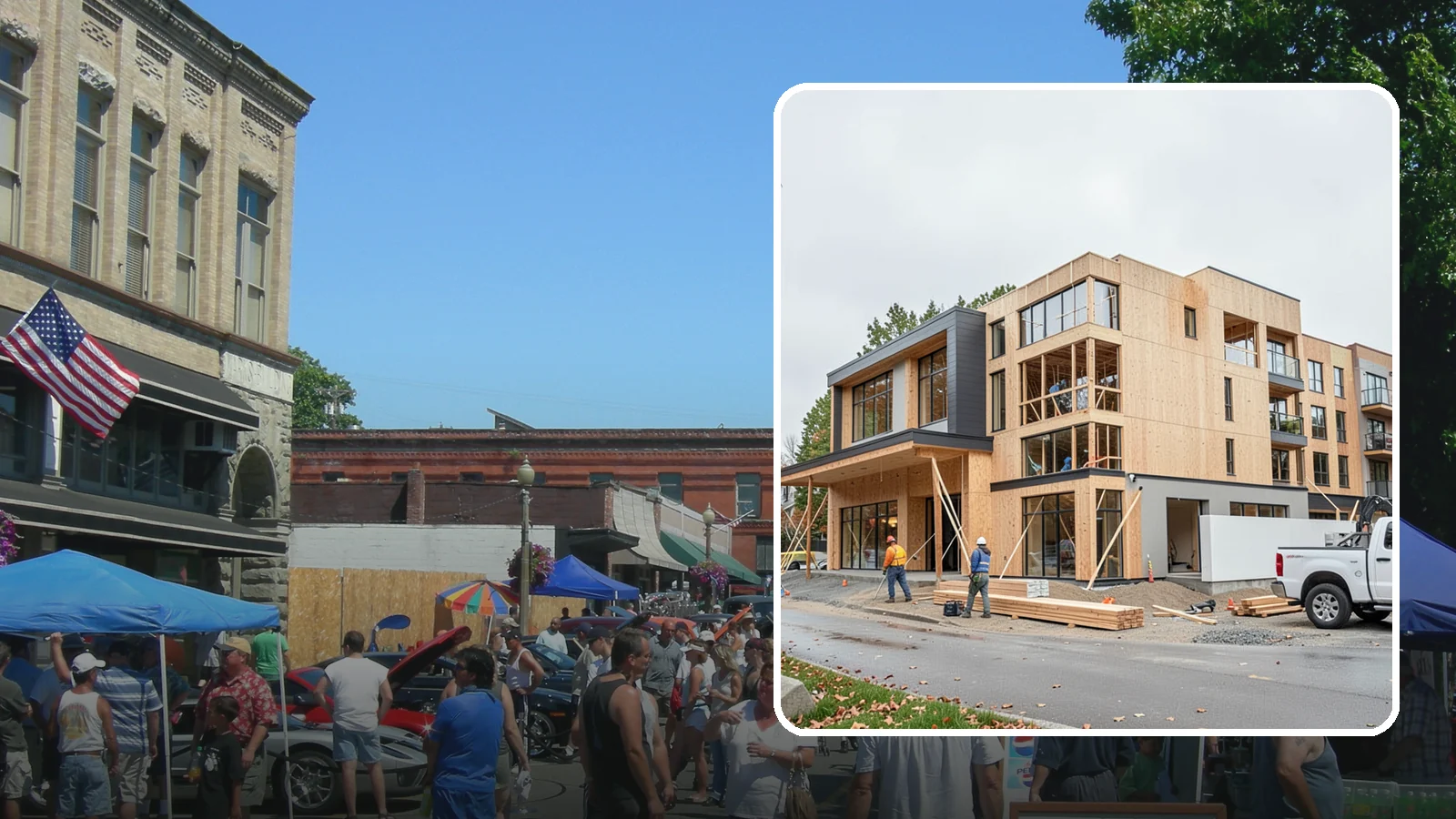 Mixed-Use Construction in Snohomish, Snohomish County, WA - Ground-up buildings that combine ground-floor commercial with residential units above.
