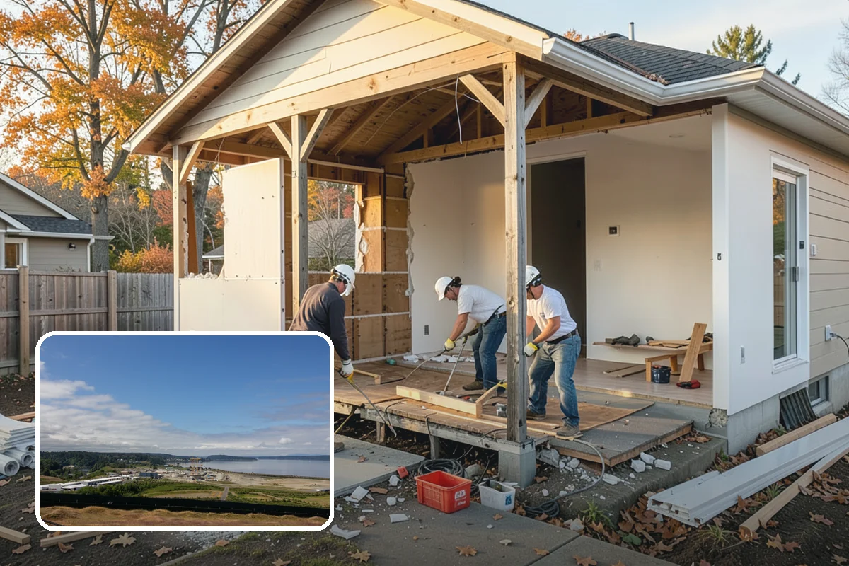 Mixed-Use Construction in University Place, Pierce County, WA - Efficient use of urban infill parcels