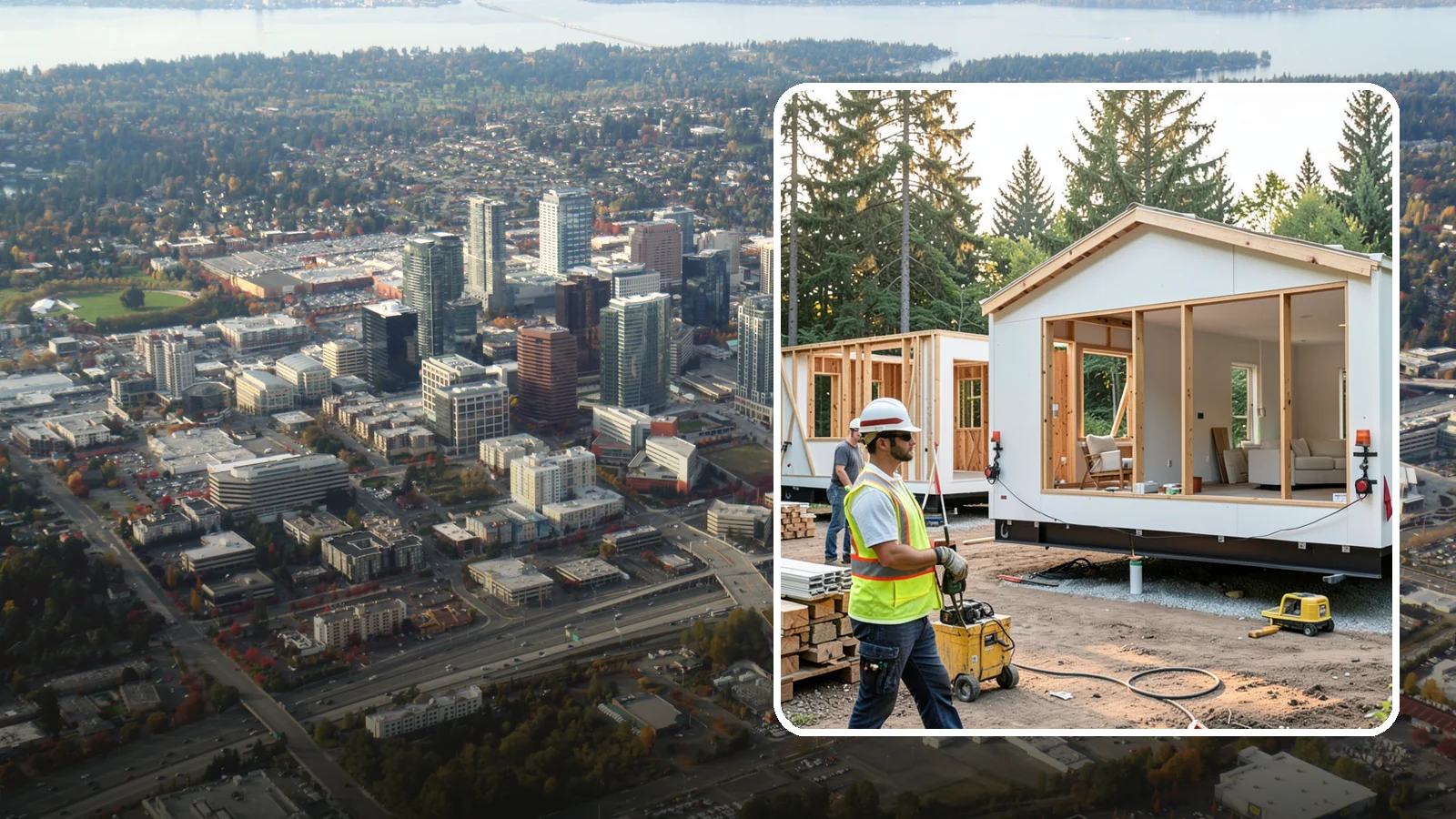 Modular Home Construction in Bellevue, King County, WA - Factory-built home modules delivered and assembled on your Western Washington site.
