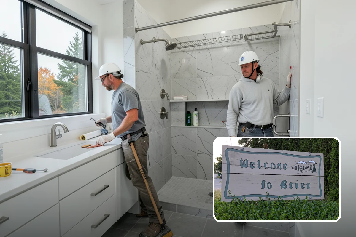 Modular Home Construction in Brier, Snohomish County, WA - Indoor construction protects materials from PNW moisture