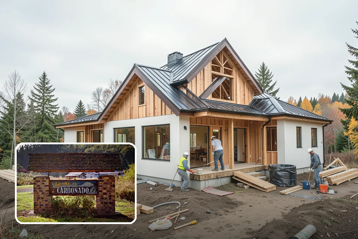 Modular Home Construction in Carbonado, Pierce County, WA - Indoor construction protects materials from PNW moisture