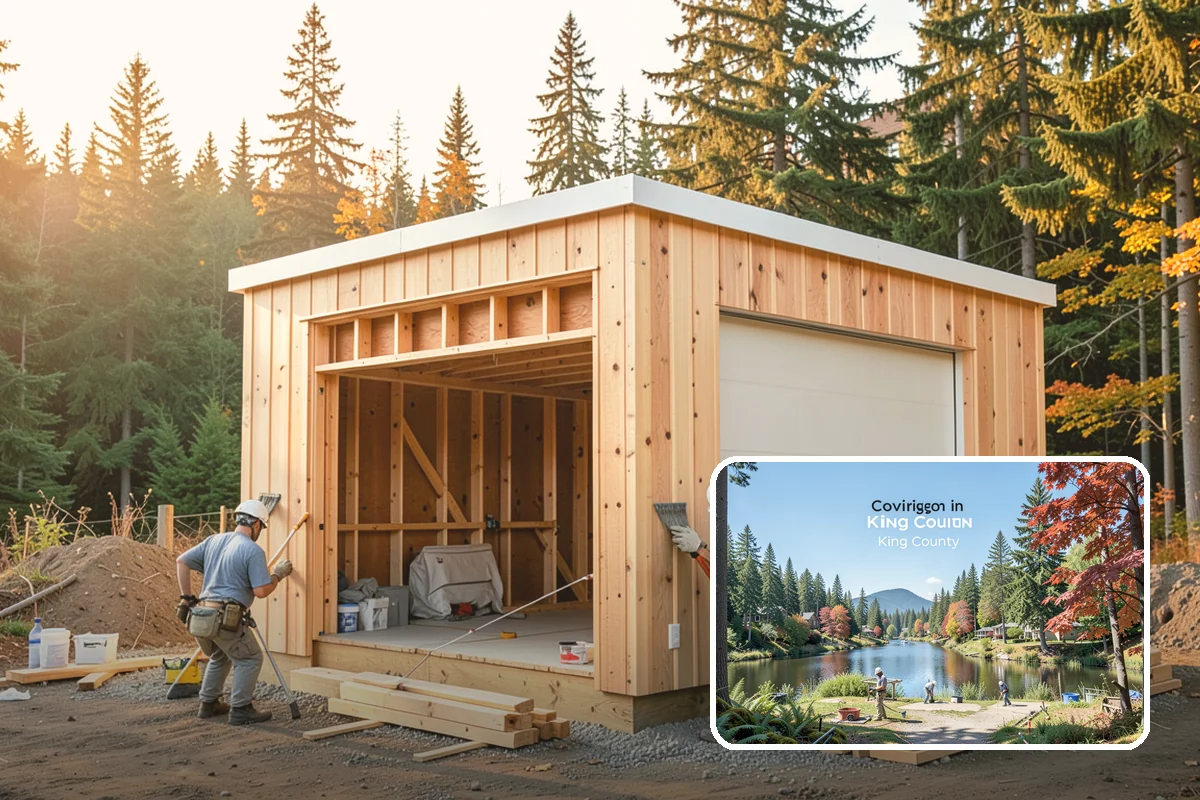 Modular Home Construction in Covington, King County, WA - Indoor construction protects materials from PNW moisture