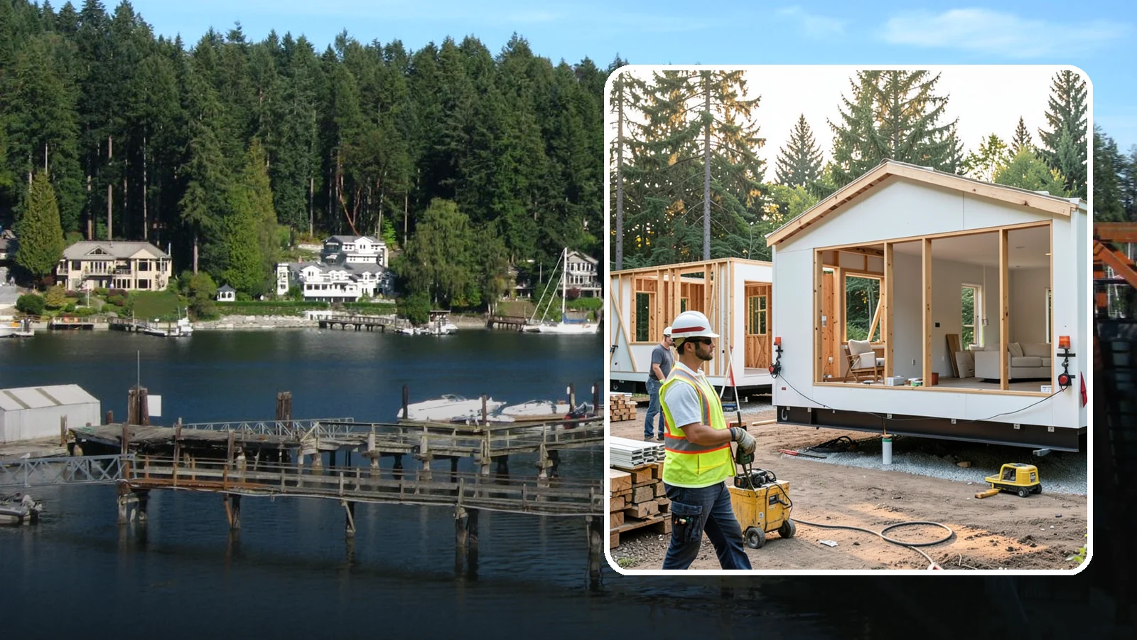 Modular Home Construction in Gig Harbor, Pierce County, WA - Factory-built home modules delivered and assembled on your Western Washington site.