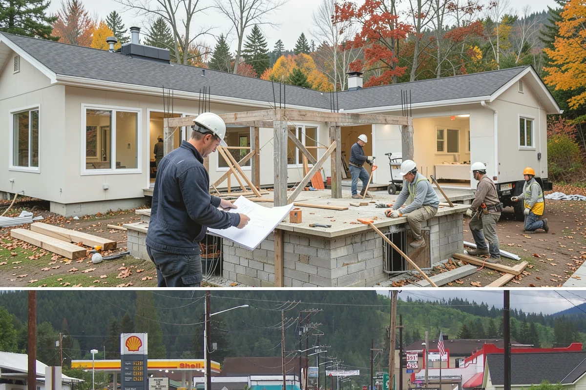 Modular Home Construction in Granite Falls, Snohomish County, WA - Set days depend on crane access and dry ground, so we target firm summer weather for delivery and assembly.