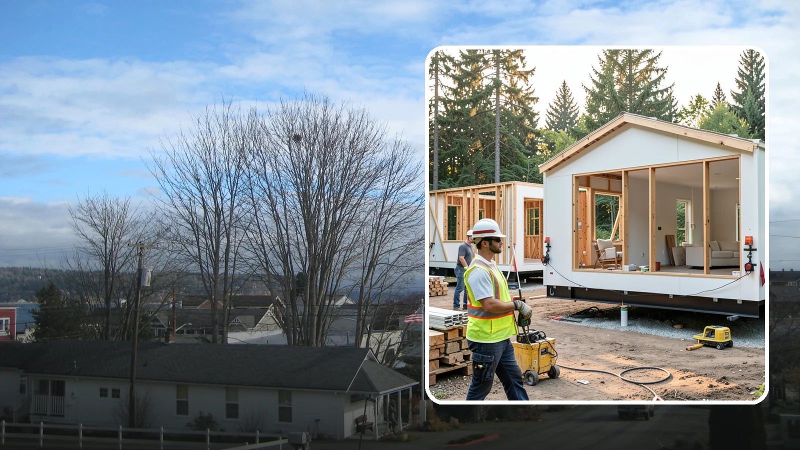 Modular Home Construction in Langley, Island County, WA - Factory-built home modules delivered and assembled on your Western Washington site.