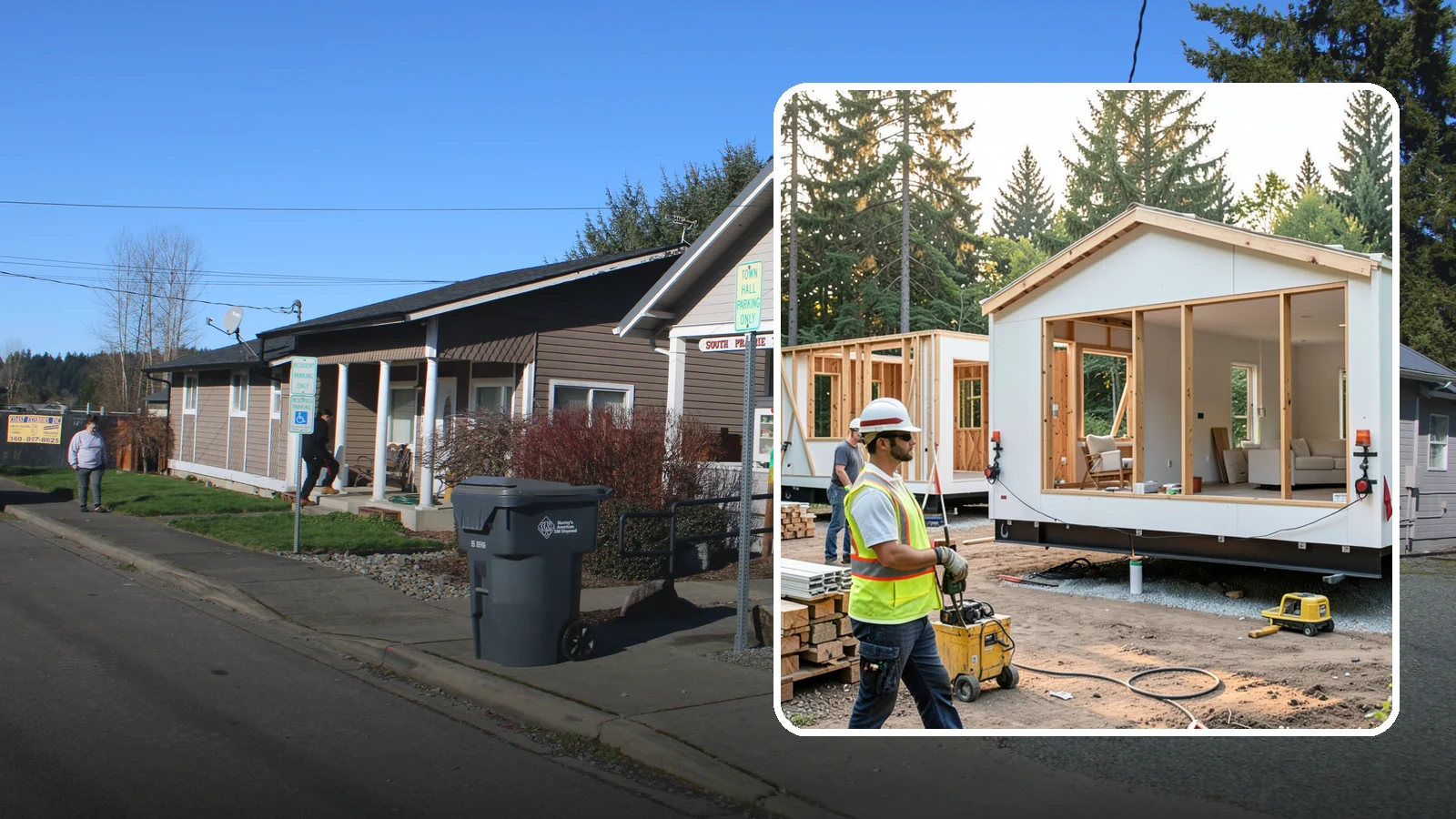 Modular Home Construction in South Prairie, Pierce County, WA - Factory-built home modules delivered and assembled on your Western Washington site.