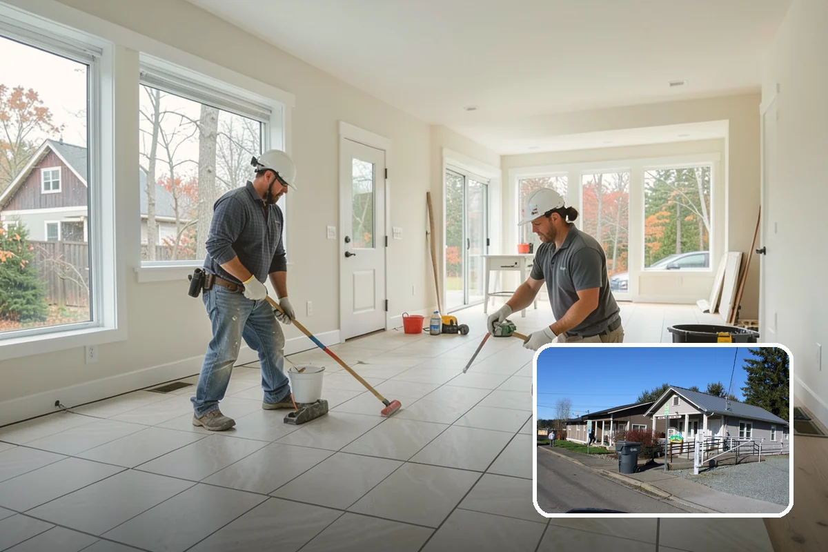 Modular Home Construction in South Prairie, Pierce County, WA - Indoor construction protects materials from PNW moisture