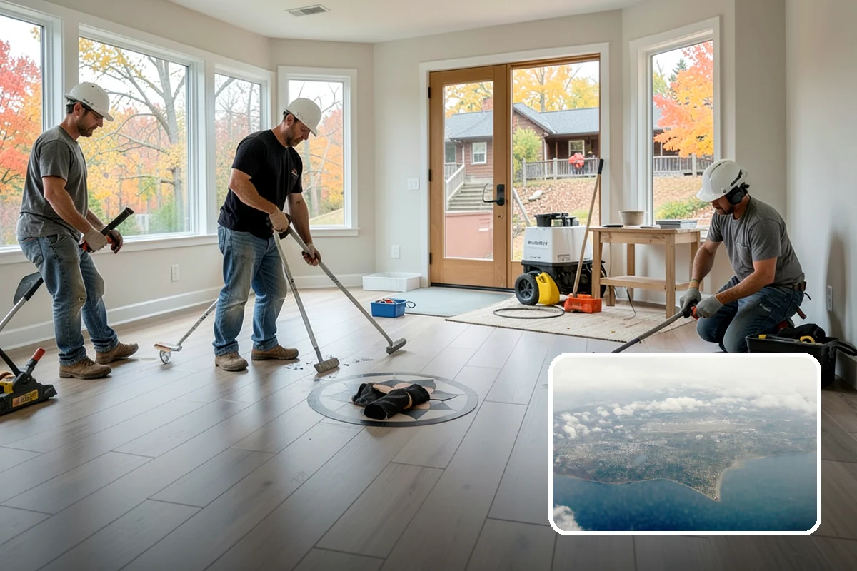 Mosaic Tile Installation in Burien, King County, WA - Intricate patterns installed with sheet-to-sheet continuity