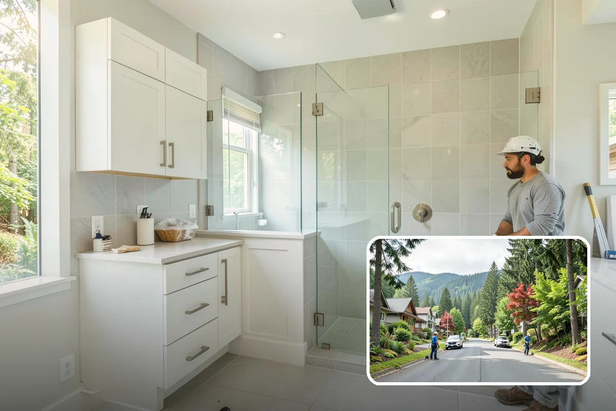 Mosaic Tile Installation in Darrington, Snohomish County, WA - Intricate patterns installed with sheet-to-sheet continuity
