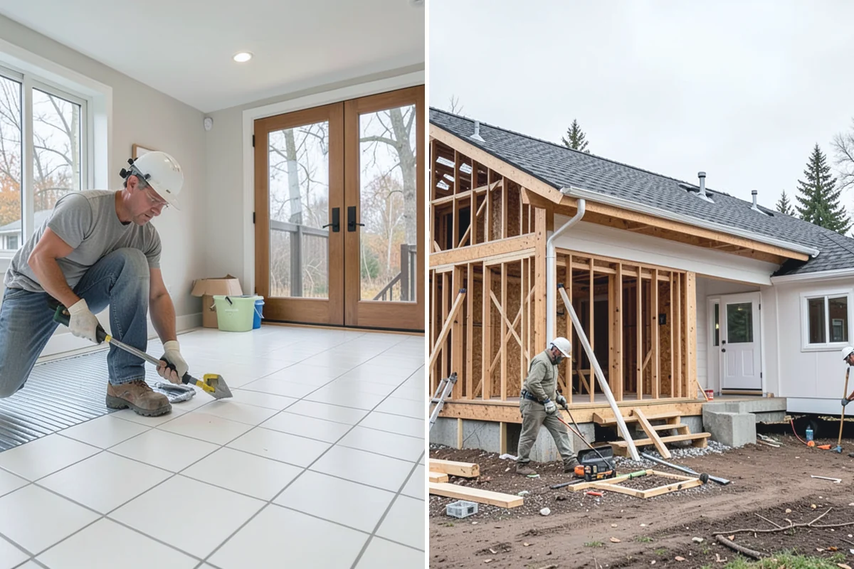 Mosaic Tile Installation in Granite Falls, Snohomish County, WA - Map sheet placement to disguise seams