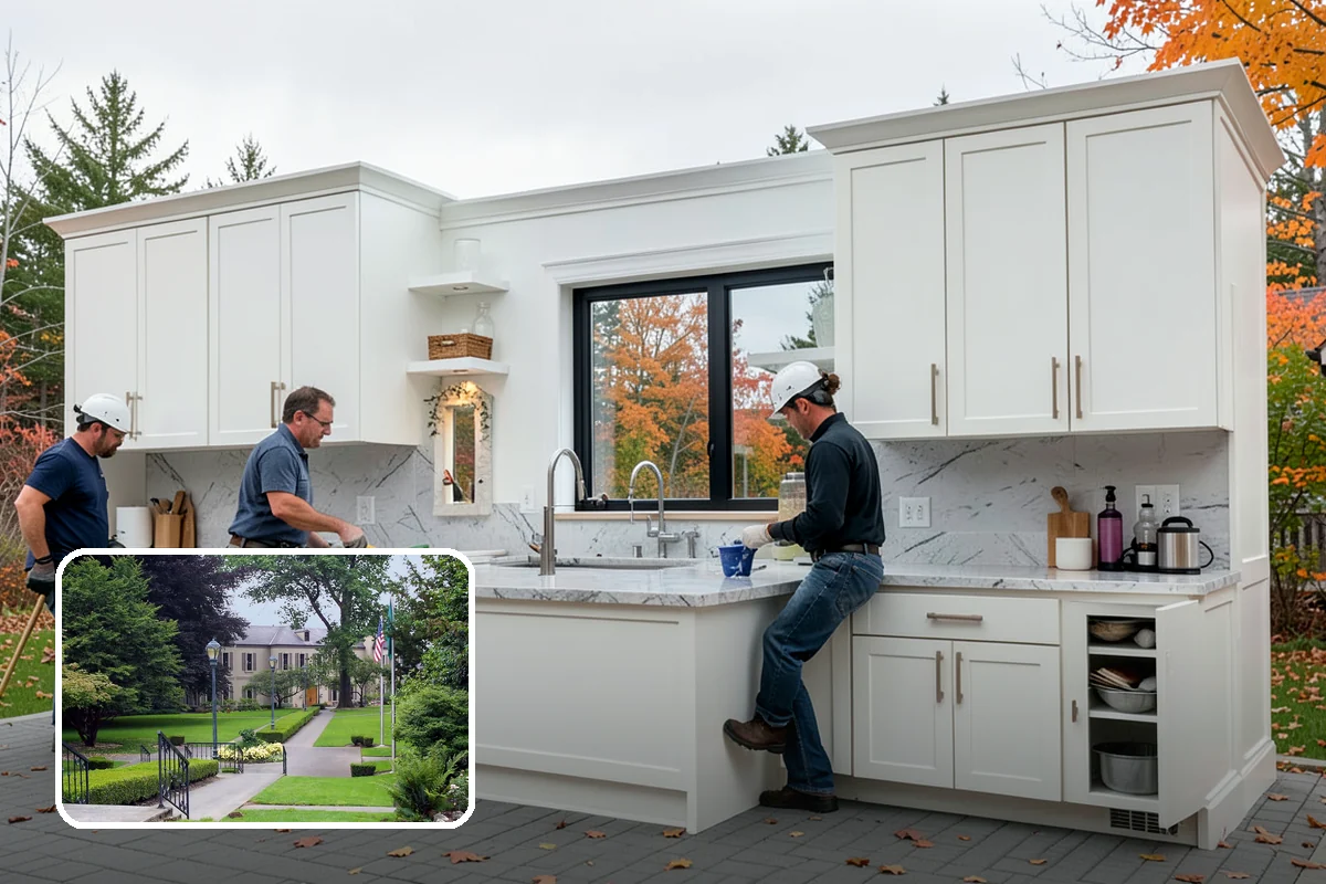Mosaic Tile Installation in Woodinville, King County, WA - Intricate patterns installed with sheet-to-sheet continuity