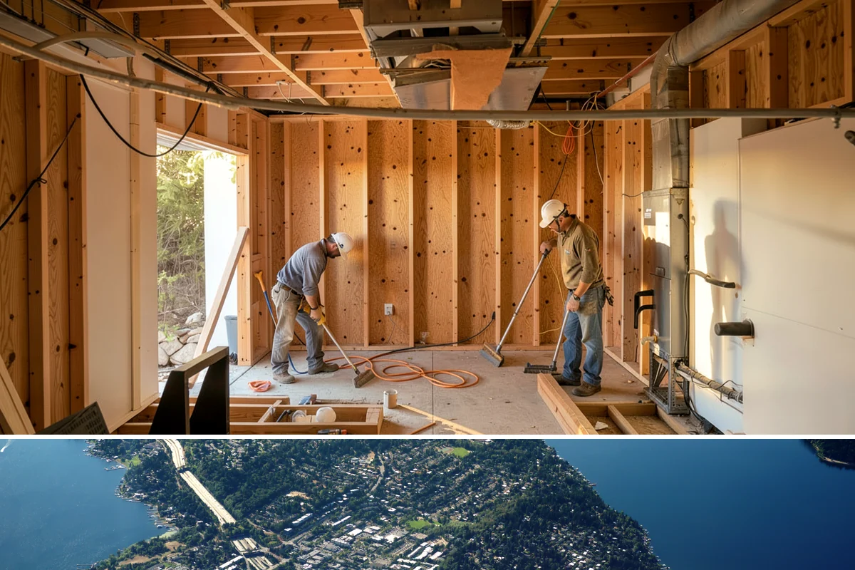 Mother-in-Law Suite Construction in Mercer Island, King County, WA - Interior-focused suite additions proceed comfortably during the wet season, while any exterior work is timed for drier weather.