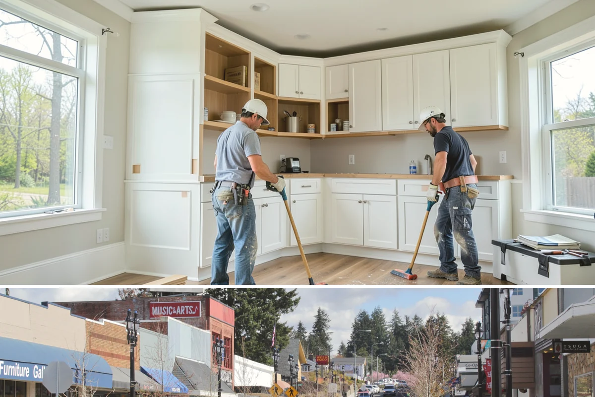 Motorized Shade Installation in Bothell, King County, WA - Motorized shades can be installed year-round and help tame both dark winters and bright summer afternoons in the PNW.