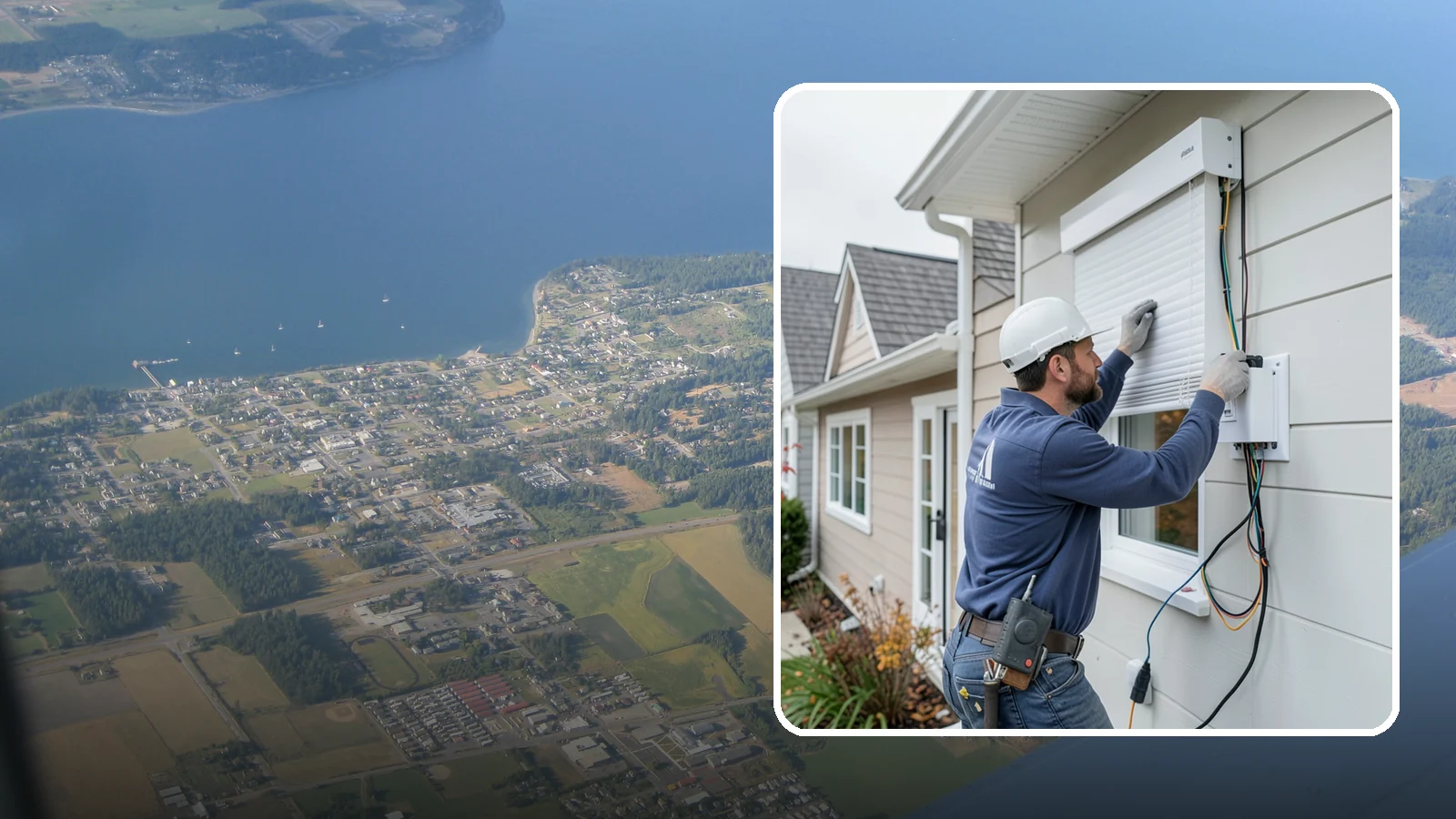 Motorized Shade Installation in Coupeville, Island County, WA - We install motorized shades that manage light, privacy, and energy with a tap or an automated schedule.
