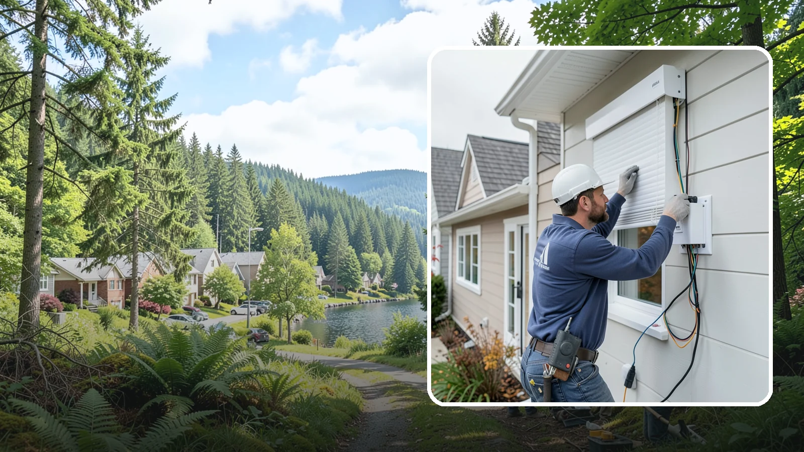 Motorized Shade Installation in Lake Forest Park, King County, WA - We install motorized shades that manage light, privacy, and energy with a tap or an automated schedule.