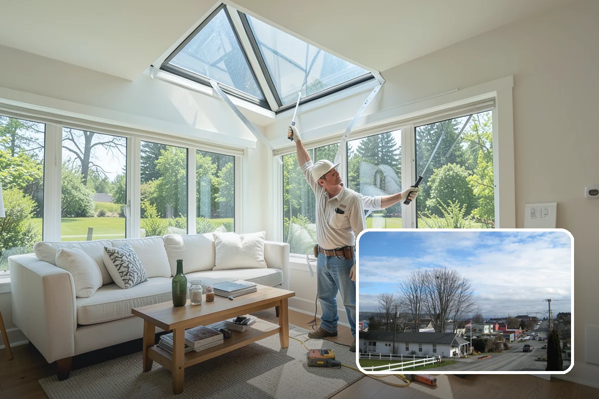 Motorized Shade Installation in Langley, Island County, WA - Effortless light and privacy control at a tap