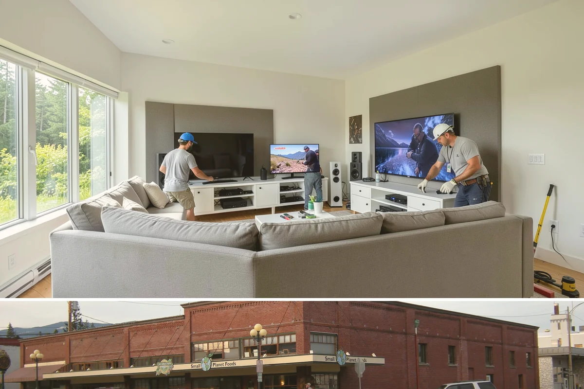 Motorized Shade Installation in Sedro-Woolley, Skagit County, WA - Motorized shades can be installed year-round and help tame both dark winters and bright summer afternoons in the PNW.