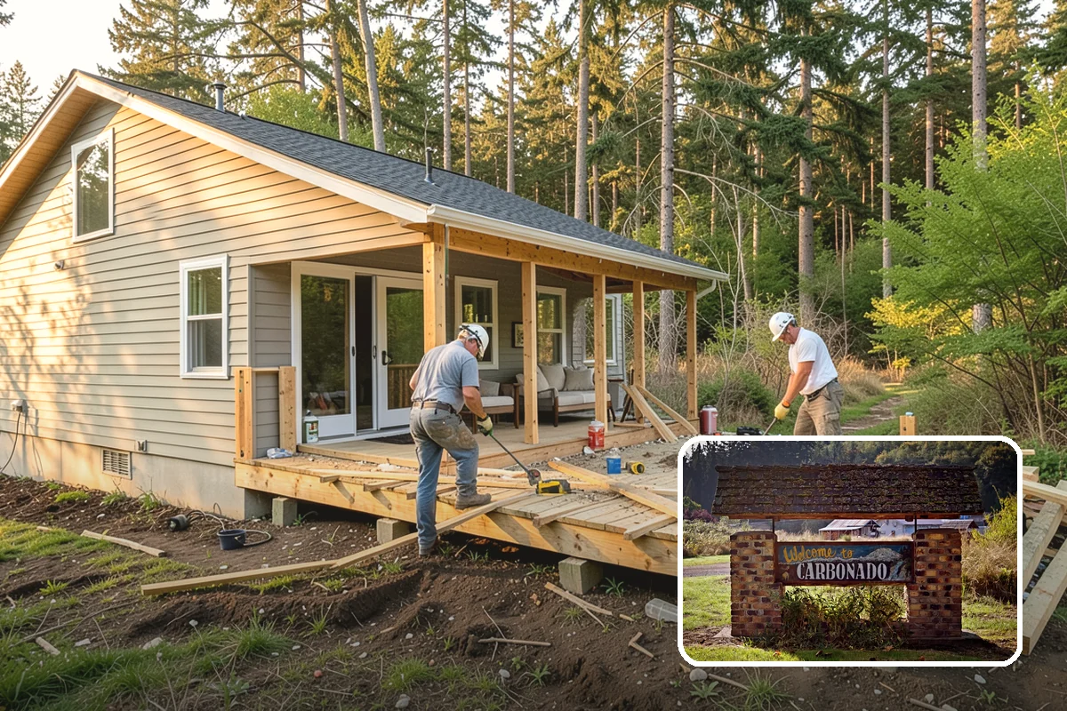 Mudroom Addition in Carbonado, Pierce County, WA - Contains wet and muddy gear at the entry