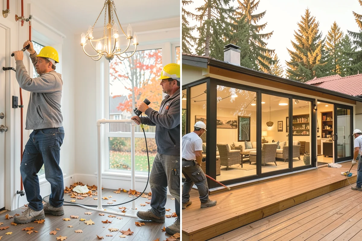 Mudroom Addition in Carnation, King County, WA - Plan placement at a main or garage entry