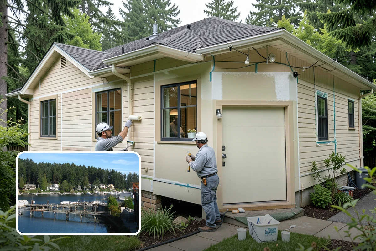 Mudroom Addition in Gig Harbor, Pierce County, WA - Contains wet and muddy gear at the entry