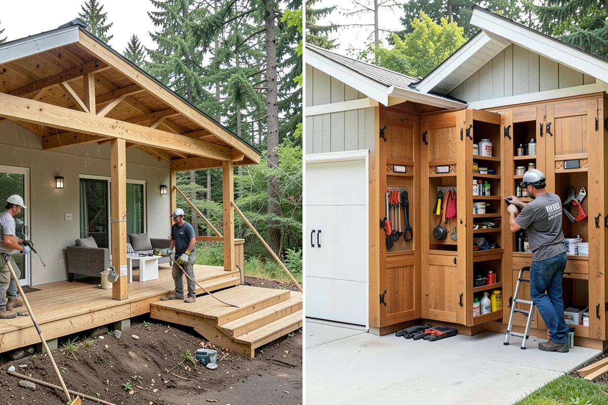 Mudroom Addition in Hunts Point, King County, WA - Plan placement at a main or garage entry