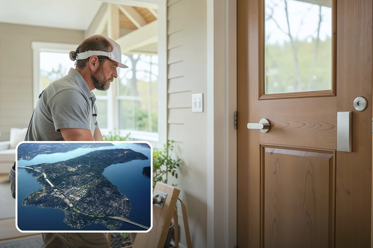 Mudroom Addition in Mercer Island, King County, WA - Contains wet and muddy gear at the entry