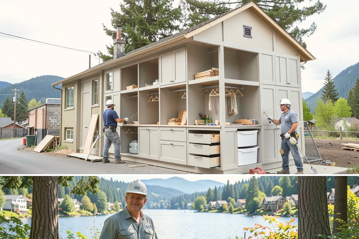 Mudroom Addition in Milton, King County, WA - A mudroom pays off most ahead of the rainy season, so we prioritize enclosing it before fall.