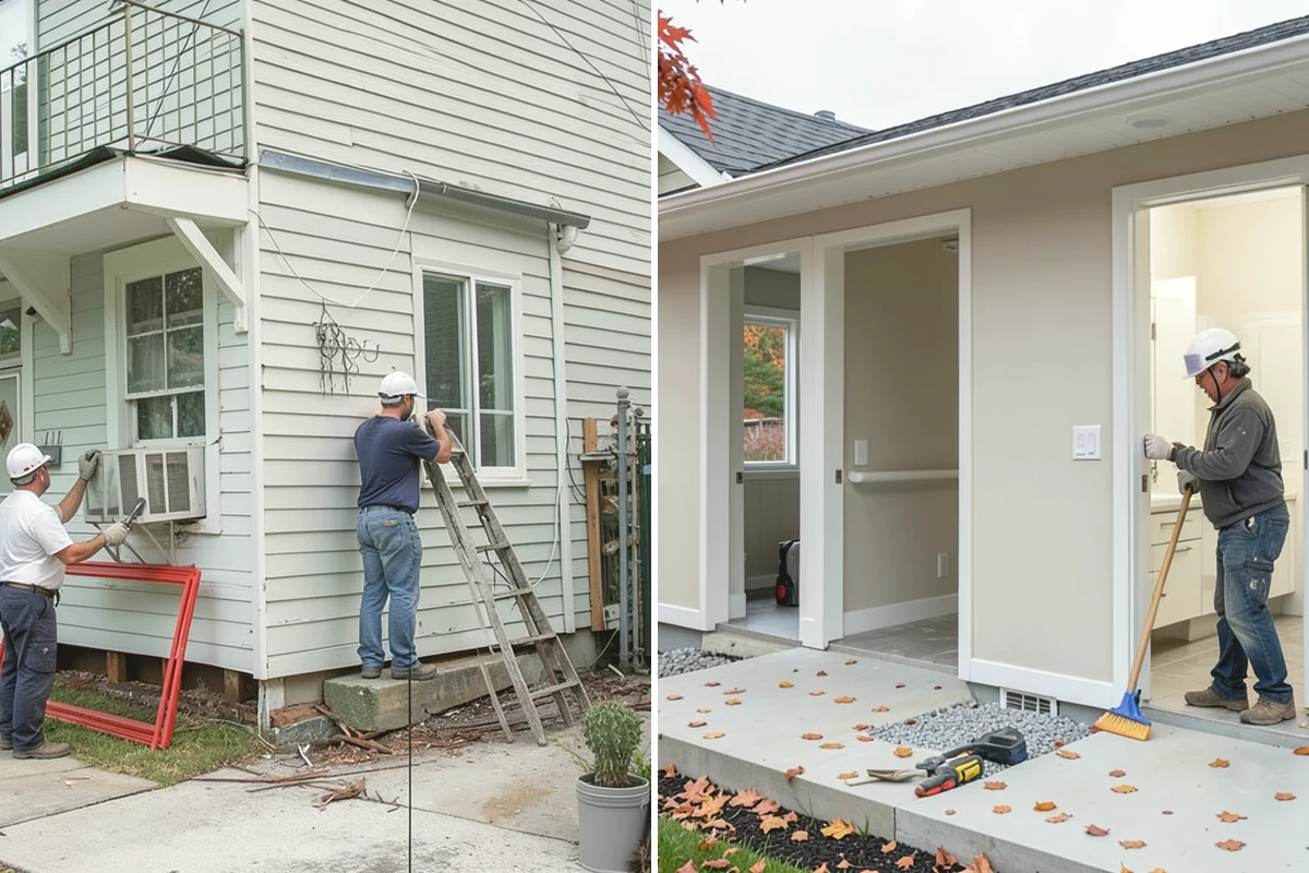 Mudroom Addition in North Bend, King County, WA - Plan placement at a main or garage entry