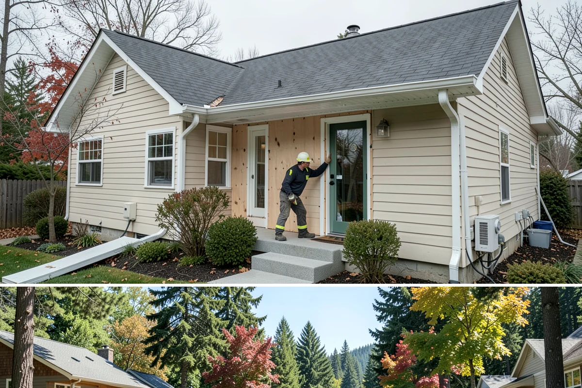 Mudroom Addition in Orting, Pierce County, WA - A mudroom pays off most ahead of the rainy season, so we prioritize enclosing it before fall.