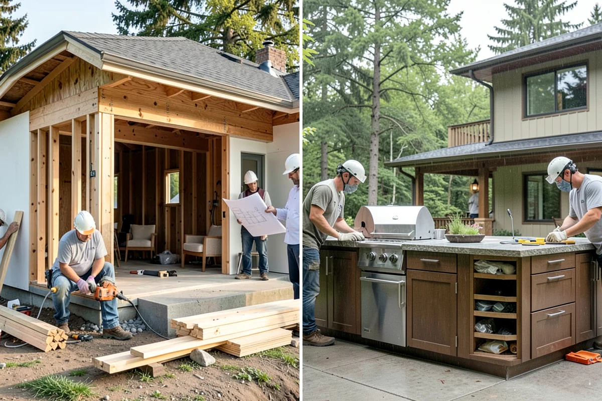 Mudroom Addition in Snoqualmie, King County, WA - Plan placement at a main or garage entry