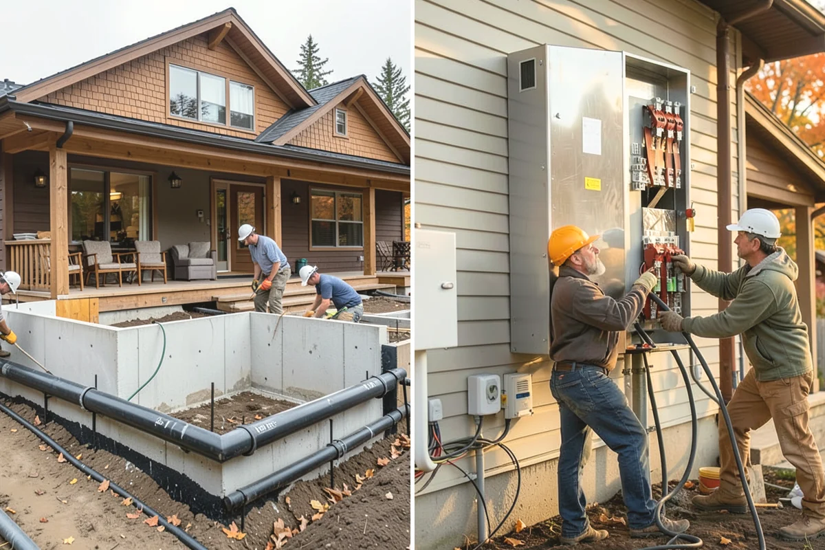 Mudroom Addition in Steilacoom, Pierce County, WA - Plan placement at a main or garage entry