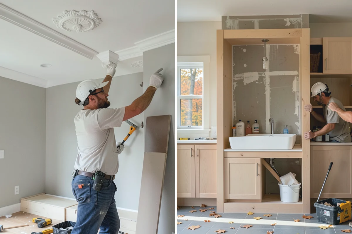 Mudroom Bench Construction in Beaux Arts Village, King County, WA - Measure the space and discuss storage needs and style preferences