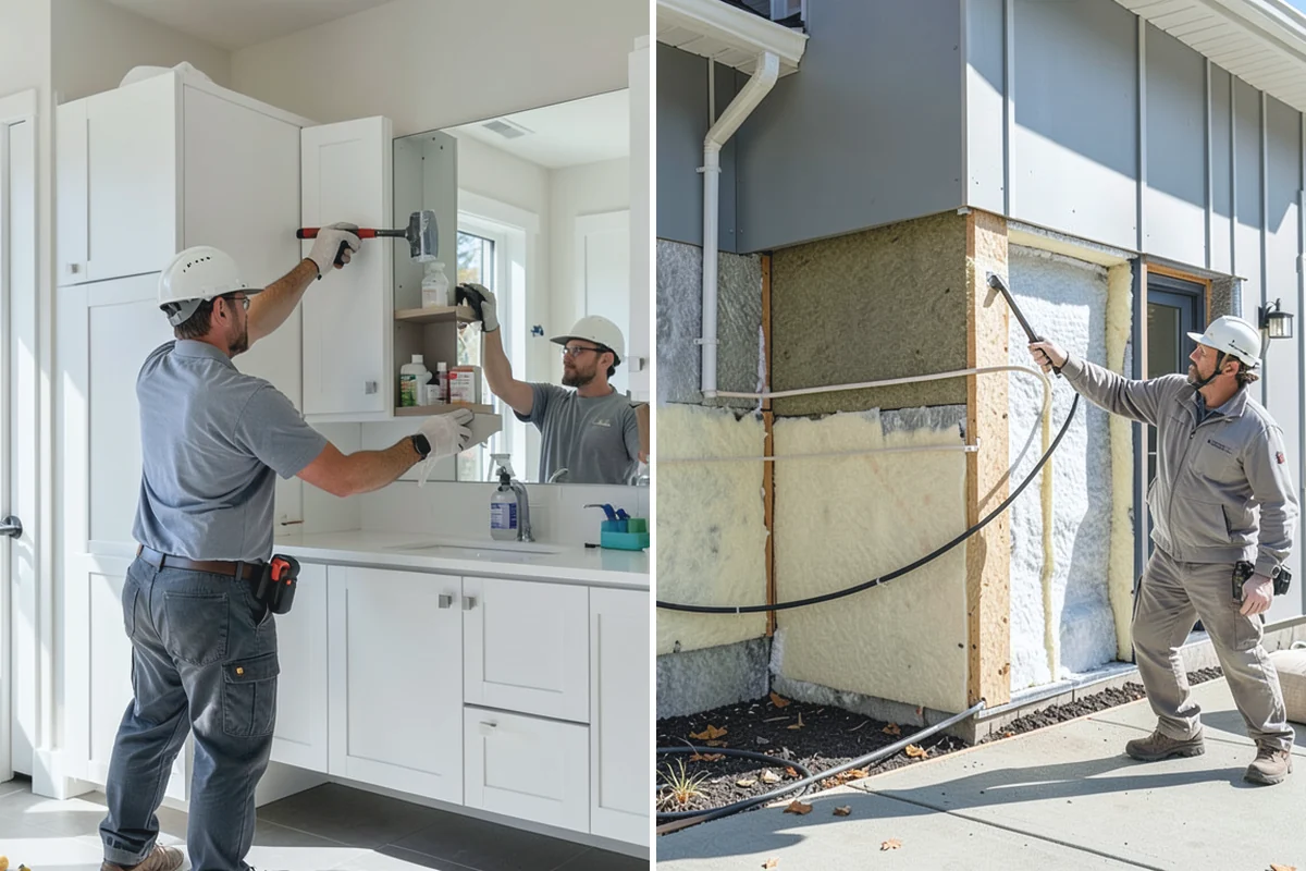 Mudroom Bench Construction in Bonney Lake, Pierce County, WA - Measure the space and discuss storage needs and style preferences