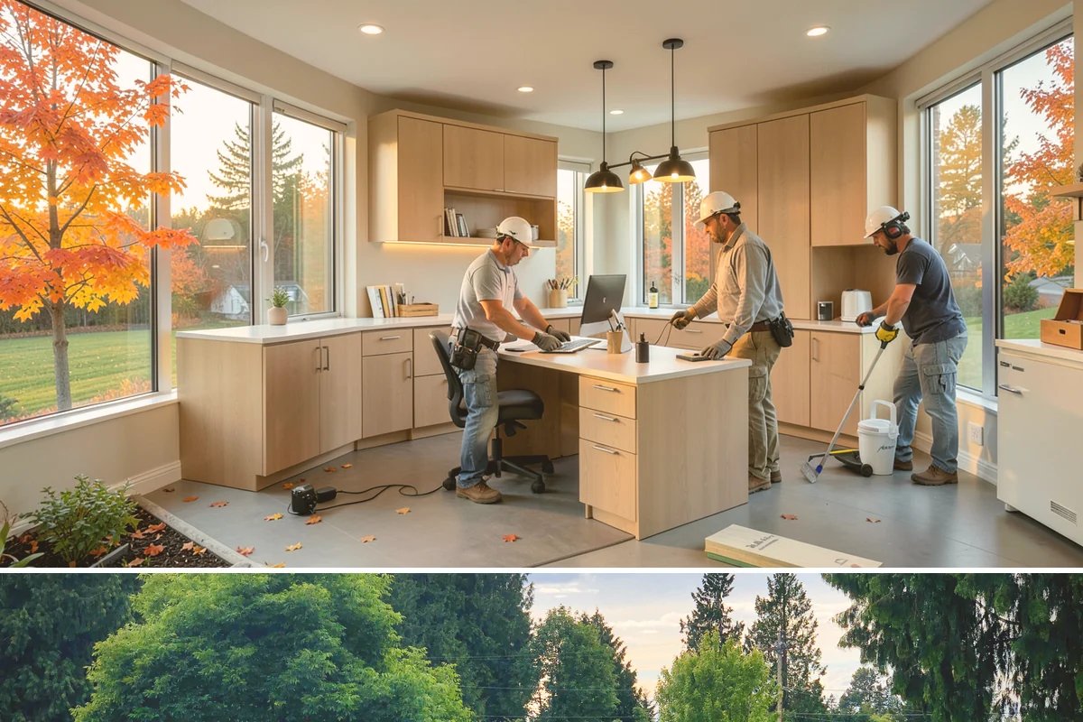 Mudroom Bench Construction in Bonney Lake, Pierce County, WA - This project fits well in early autumn so the bench is ready to organize soggy footwear before the heaviest PNW rains arrive.