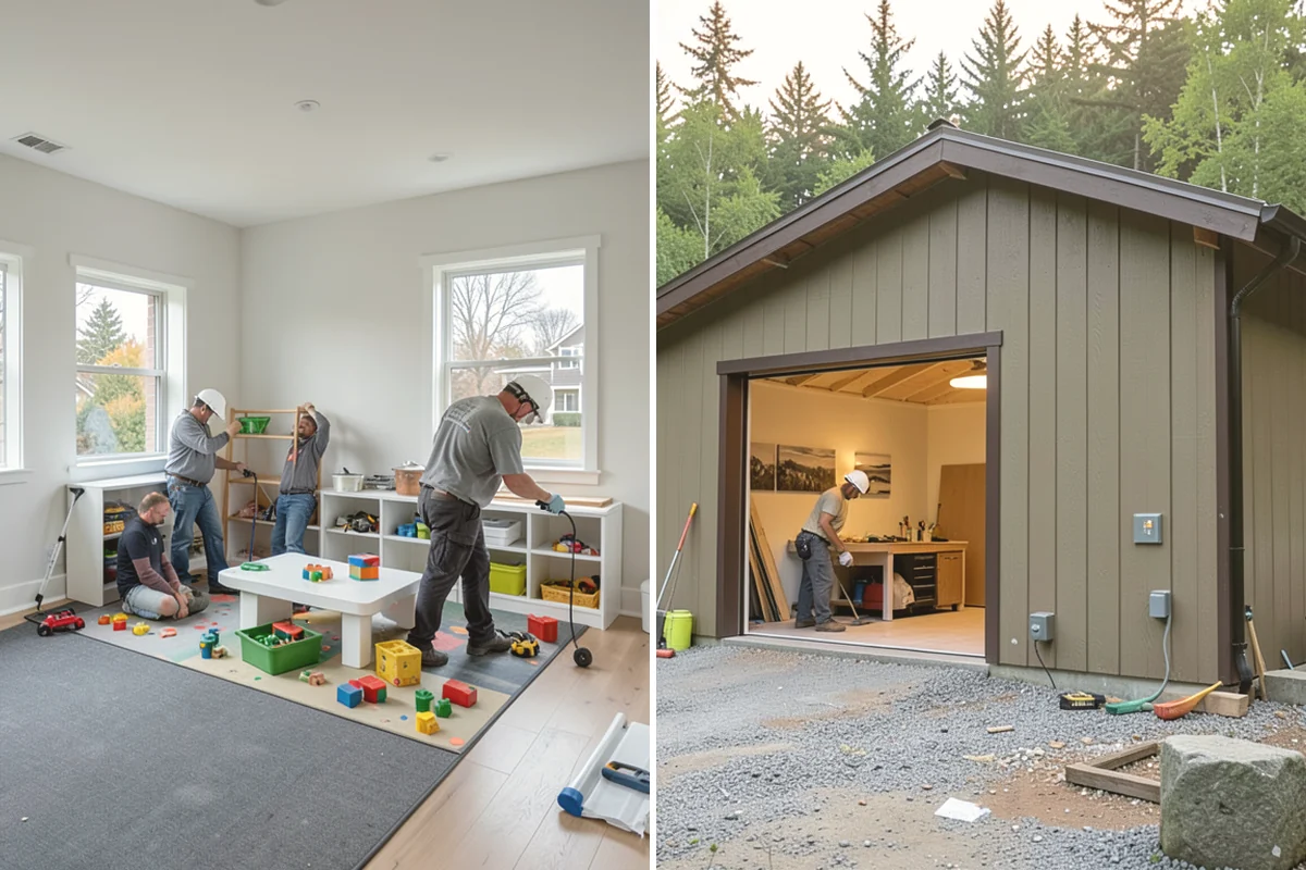Mudroom Bench Construction in Burien, King County, WA - Measure the space and discuss storage needs and style preferences
