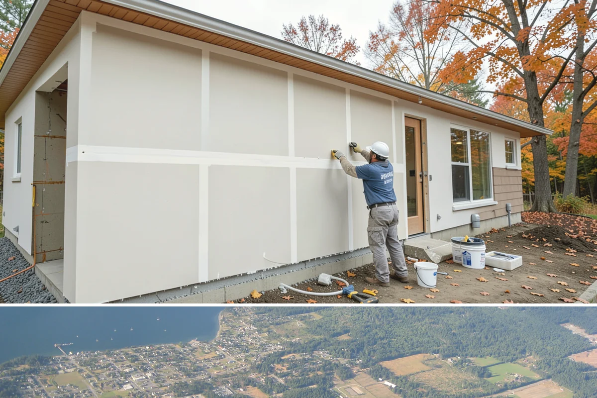 Mudroom Bench Construction in Coupeville, Island County, WA - This project fits well in early autumn so the bench is ready to organize soggy footwear before the heaviest PNW rains arrive.