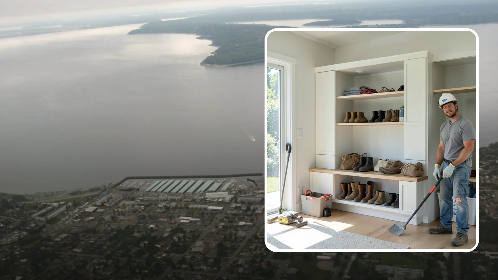 Mudroom Bench Construction in Des Moines, King County, WA - We build custom mudroom benches with storage sized to corral your family's boots, bags, and rainy-day gear.