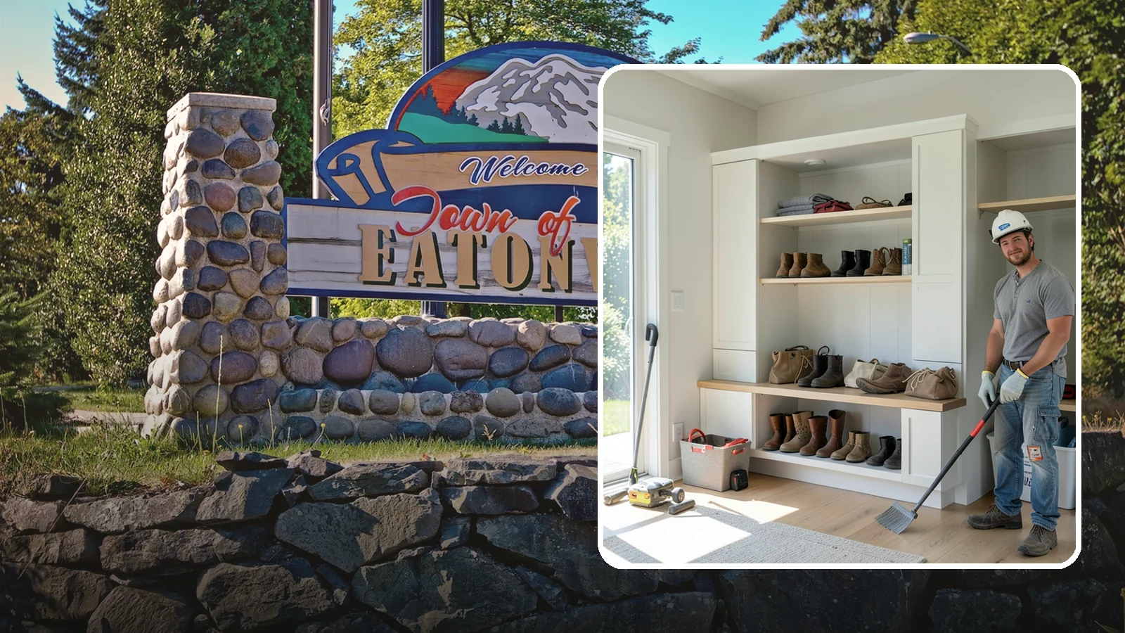 Mudroom Bench Construction in Eatonville, Pierce County, WA - We build custom mudroom benches with storage sized to corral your family's boots, bags, and rainy-day gear.