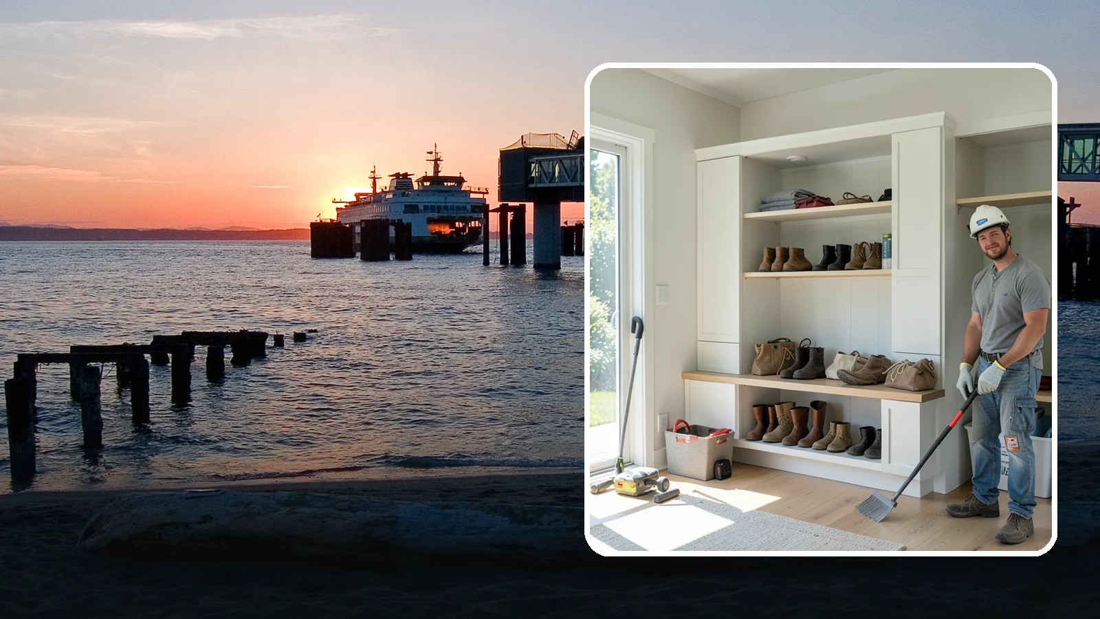 Mudroom Bench Construction in Edmonds, Snohomish County, WA - We build custom mudroom benches with storage sized to corral your family's boots, bags, and rainy-day gear.
