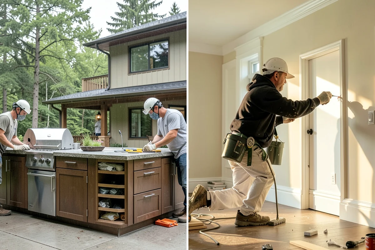 Mudroom Bench Construction in Everett, Snohomish County, WA - Measure the space and discuss storage needs and style preferences