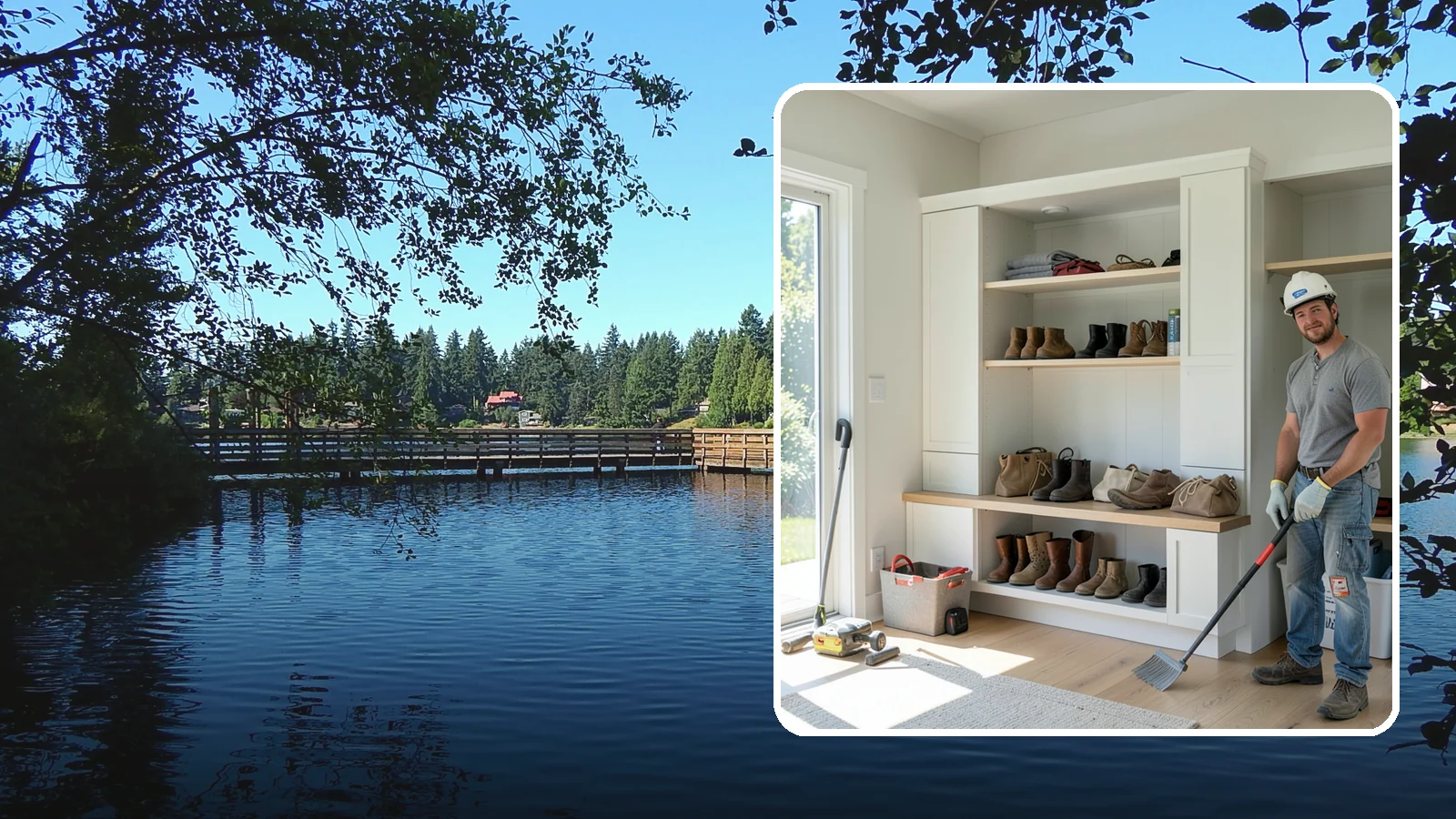 Mudroom Bench Construction in Federal Way, King County, WA - We build custom mudroom benches with storage sized to corral your family's boots, bags, and rainy-day gear.