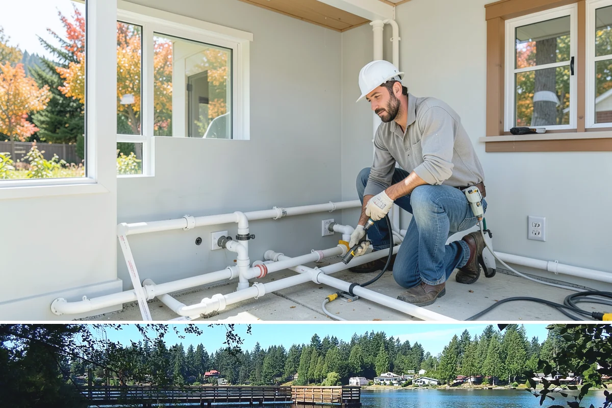 Mudroom Bench Construction in Federal Way, King County, WA - This project fits well in early autumn so the bench is ready to organize soggy footwear before the heaviest PNW rains arrive.