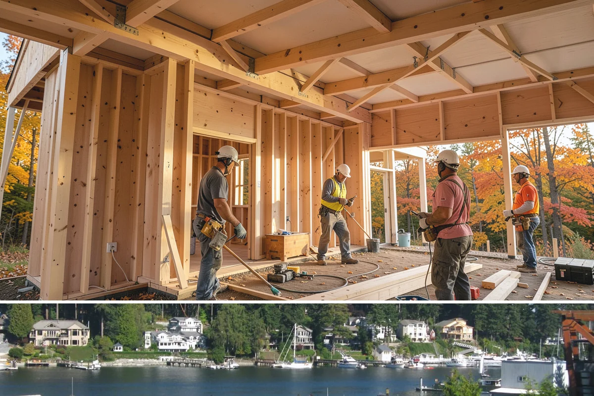 Mudroom Bench Construction in Gig Harbor, Pierce County, WA - This project fits well in early autumn so the bench is ready to organize soggy footwear before the heaviest PNW rains arrive.