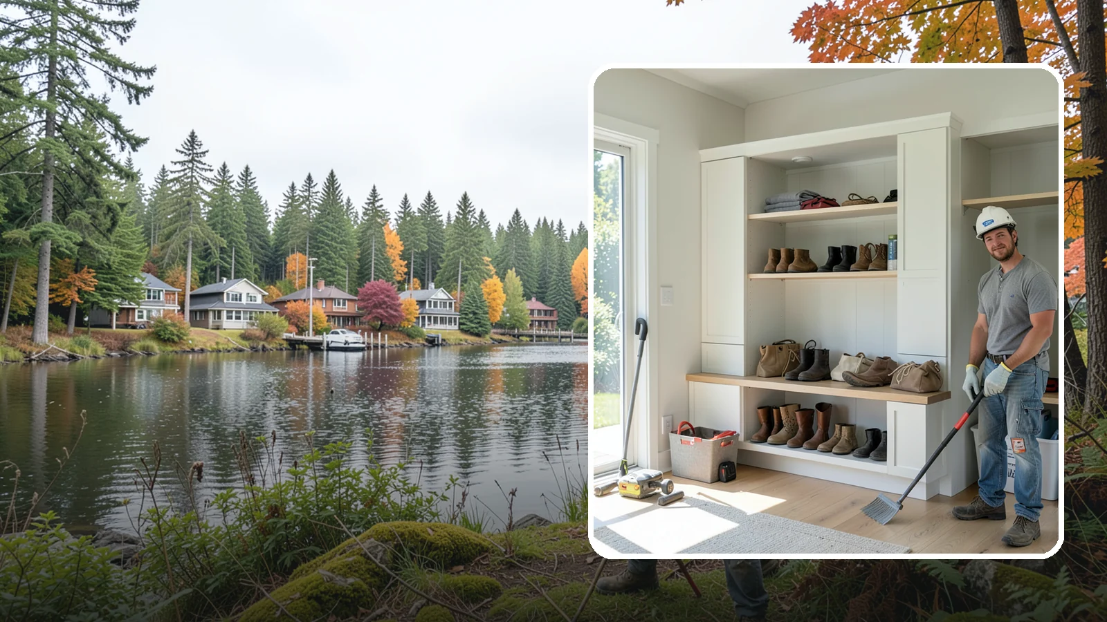 Mudroom Bench Construction in La Conner, Skagit County, WA - We build custom mudroom benches with storage sized to corral your family's boots, bags, and rainy-day gear.