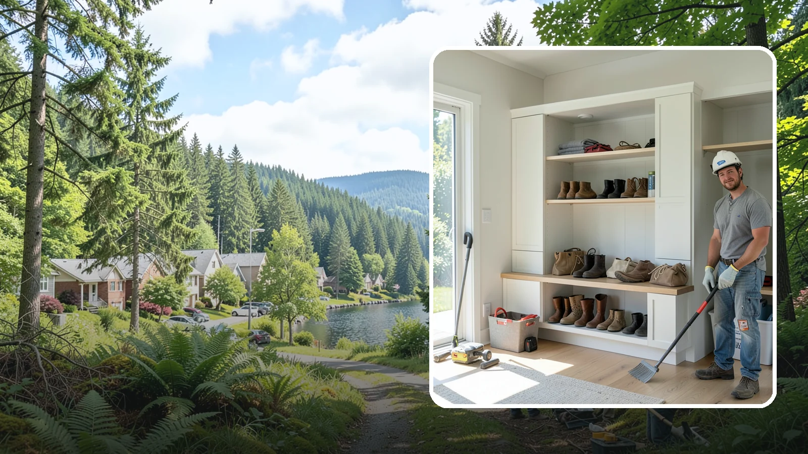 Mudroom Bench Construction in Lake Forest Park, King County, WA - We build custom mudroom benches with storage sized to corral your family's boots, bags, and rainy-day gear.